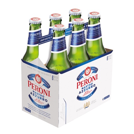 Peroni 6 pack bottle